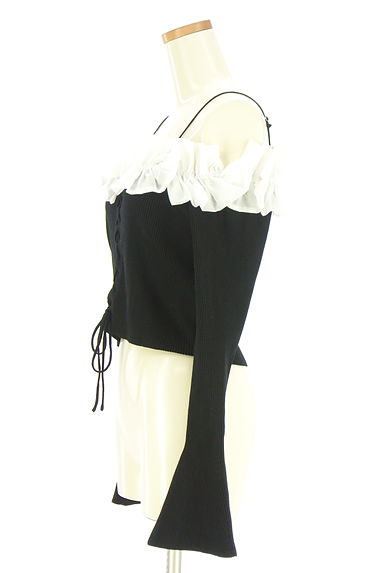 クリックで大画像表示 Chico(チコ)の古着「シアーフリルレースアップリブニット(ニット)」大画像3へ