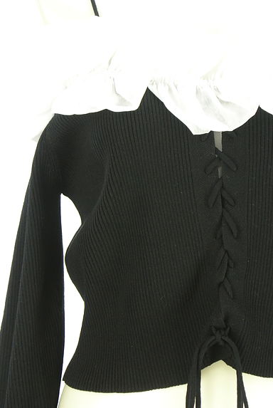 クリックで大画像表示 Chico(チコ)の古着「シアーフリルレースアップリブニット(ニット)」大画像4へ