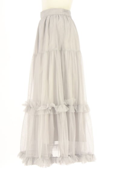 An MILLE（アンミール）の古着「ティアードフリルロングチュールスカート（ロングスカート・マキシスカート）」大画像３へ