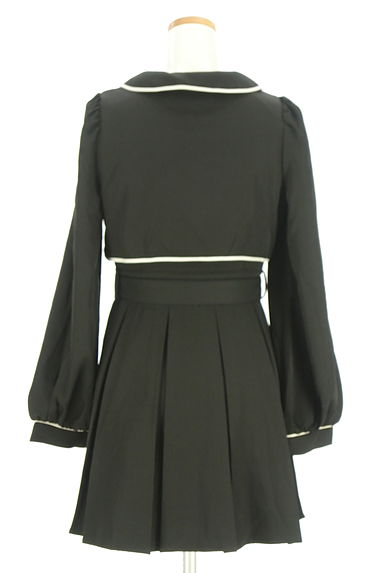 BUBBLES（バブルス）の古着「ボウタイ付きレイヤード風膝上ワンピース（ワンピース・チュニック）」大画像２へ