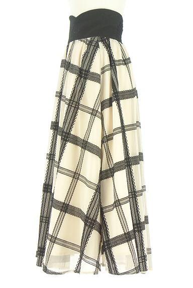 An MILLE（アンミール）の古着「フロッキーチェックチュールロングスカート（ロングスカート・マキシスカート）」大画像３へ
