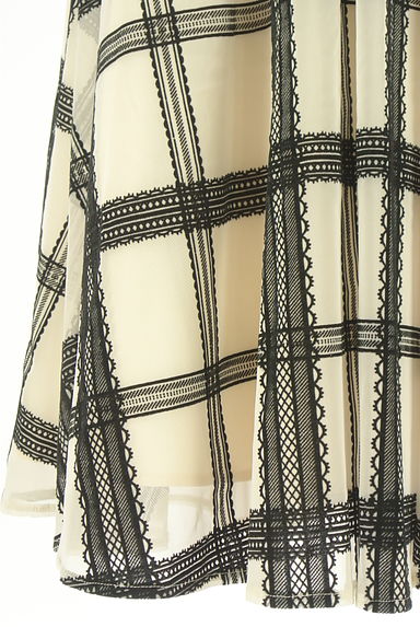 An MILLE（アンミール）の古着「フロッキーチェックチュールロングスカート（ロングスカート・マキシスカート）」大画像５へ