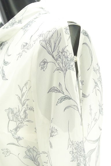 MERCURYDUO（マーキュリーデュオ）の古着「花柄シアーシフォンプリーツロングワンピース（ワンピース・チュニック）」大画像４へ