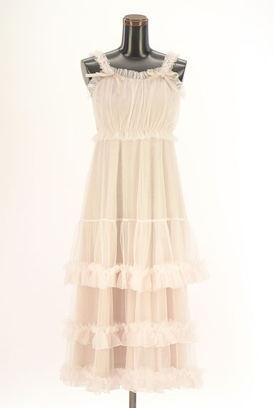 クリックで大画像表示 evelyn(エブリン)の古着「ティアードフリルロングチュールキャミワンピ(キャミワンピース)」大画像1へ