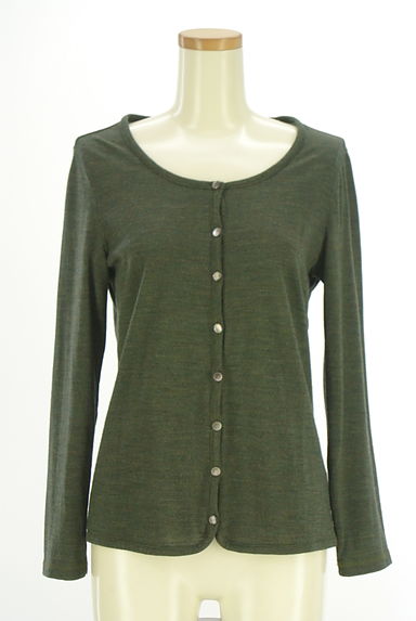 Mademoiselle NON NON（マドモアゼルノンノン）の古着「薄手ウールニットカーディガン（カーディガン・ボレロ）」大画像１へ