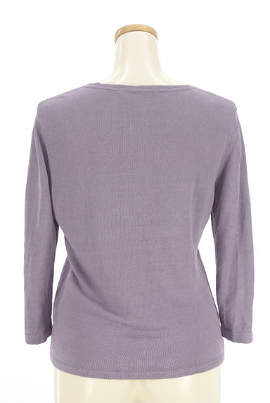 Mademoiselle NON NON（マドモアゼルノンノン）の古着「8分袖リネンニットカーディガン（カーディガン・ボレロ）」大画像２へ