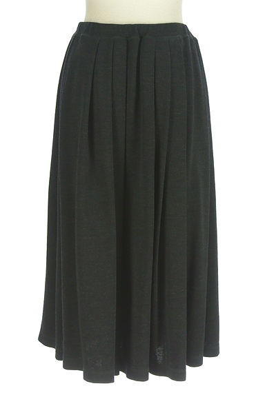 Mademoiselle NON NON（マドモアゼルノンノン）の古着「ストレッチロングタックフレアスカート（スカート）」大画像２へ