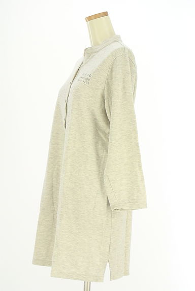 クリックで大画像表示 Mademoiselle NON NON(マドモアゼルノンノン)の古着「NON NO バンドカラーチュニック(ワンピース・チュニック)」大画像3へ