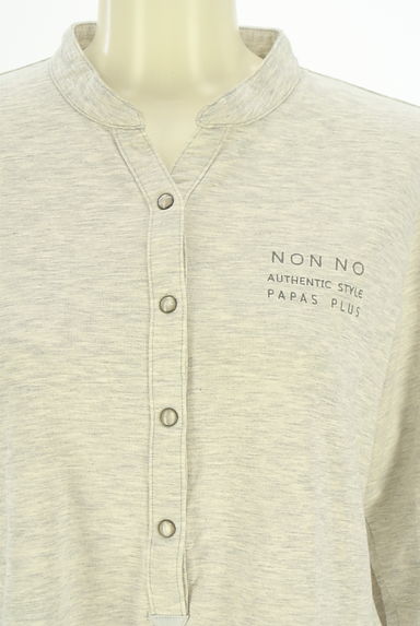 クリックで大画像表示 Mademoiselle NON NON(マドモアゼルノンノン)の古着「NON NO バンドカラーチュニック(ワンピース・チュニック)」大画像4へ