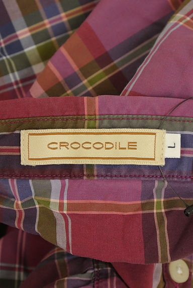 クリックで大画像表示 Crocodile(クロコダイル)の古着「ラウンドヘムチェックヨークシャツ(ブラウス)」大画像6へ