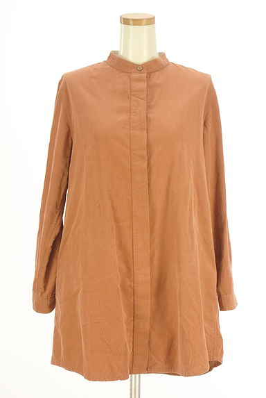 クリックで大画像表示 Crocodile(クロコダイル)の古着「コーデュロイバンドカラーシャツチュニック(ブラウス)」大画像1へ