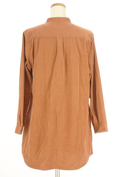 クリックで大画像表示 Crocodile(クロコダイル)の古着「コーデュロイバンドカラーシャツチュニック(ブラウス)」大画像2へ