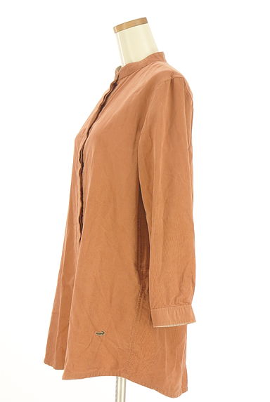 クリックで大画像表示 Crocodile(クロコダイル)の古着「コーデュロイバンドカラーシャツチュニック(ブラウス)」大画像3へ