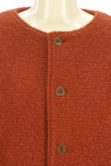 GRANDMA MAMA DAUGHTER（グランマママドーター）の古着「ノーカラー起毛ニットジャケット（ジャケット）」大画像４へ