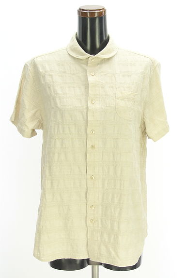 GRANDMA MAMA DAUGHTER（グランマママドーター）の古着「コットンリネンボーダーシャツ（ブラウス）」大画像１へ