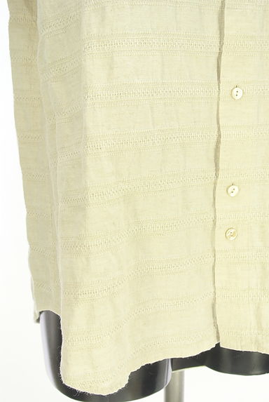 GRANDMA MAMA DAUGHTER（グランマママドーター）の古着「コットンリネンボーダーシャツ（ブラウス）」大画像５へ