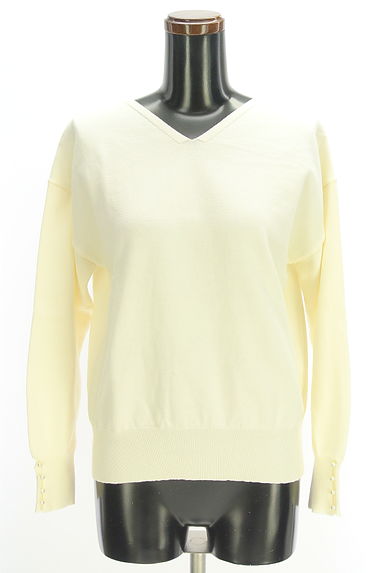 Te chichi（テチチ）の古着「Te chichi TERRASSE Vネック袖パールニット（ニット）」大画像１へ