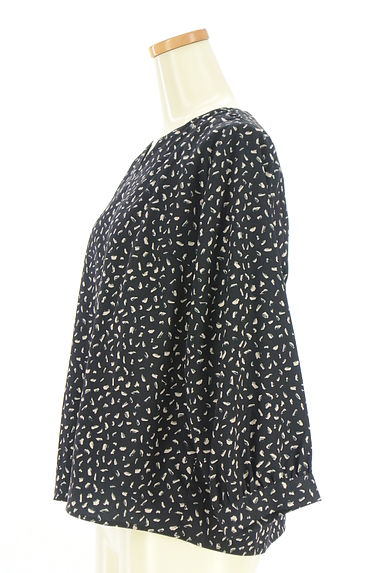 Tiaclasse（ティアクラッセ）の古着「ボリューム9分袖総柄キーネックブラウス（カットソー・プルオーバー）」大画像３へ