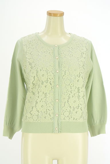 クリックで大画像表示 Tiaclasse(ティアクラッセ)の古着「フロントレースニットカーディガン(カーディガン・ボレロ)」大画像1へ