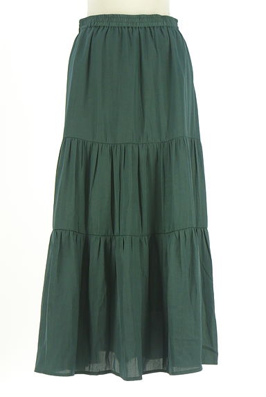 earth music&ecology（アースミュージック＆エコロジー）の古着「微光沢ティアードロングスカート（ロングスカート・マキシスカート）」大画像１へ