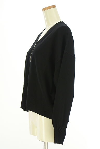 クリックで大画像表示 earth music&ecology(アースミュージック&エコロジー)の古着「オーバーサイズジップニットカーディガン(カーディガン・ボレロ)」大画像3へ