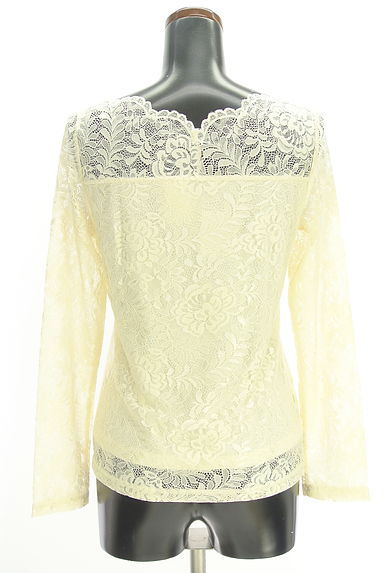 earth music&ecology（アースミュージック＆エコロジー）の古着「Vネック総レースブラウス（カットソー・プルオーバー）」大画像２へ