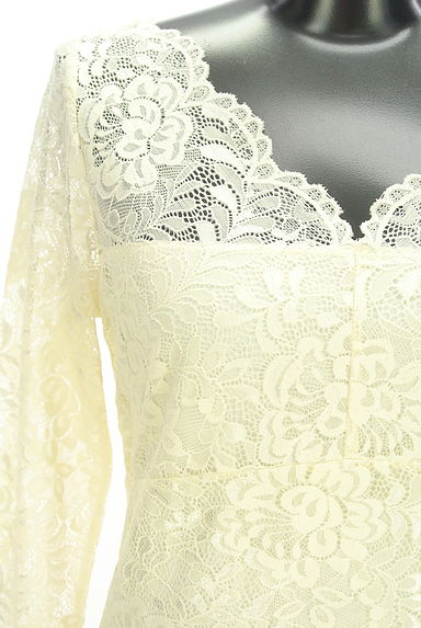 earth music&ecology（アースミュージック＆エコロジー）の古着「Vネック総レースブラウス（カットソー・プルオーバー）」大画像４へ