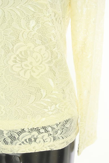 earth music&ecology（アースミュージック＆エコロジー）の古着「Vネック総レースブラウス（カットソー・プルオーバー）」大画像５へ