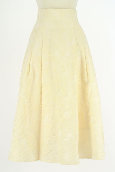 JUSGLITTY（ジャスグリッティー）の古着「凹凸花柄ボリュームフレアロングスカート（ロングスカート・マキシスカート）」大画像１へ