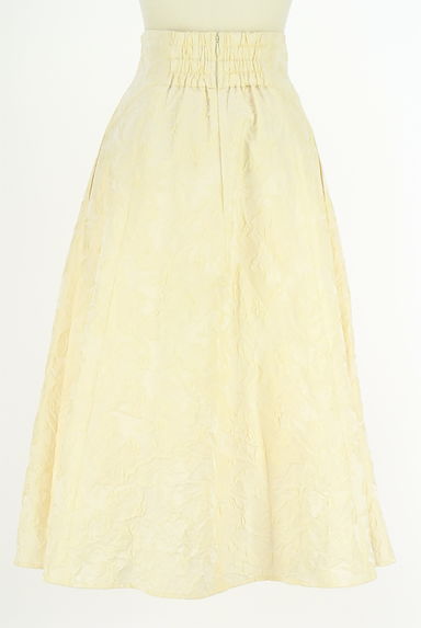 JUSGLITTY（ジャスグリッティー）の古着「凹凸花柄ボリュームフレアロングスカート（ロングスカート・マキシスカート）」大画像２へ