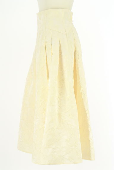 JUSGLITTY（ジャスグリッティー）の古着「凹凸花柄ボリュームフレアロングスカート（ロングスカート・マキシスカート）」大画像３へ