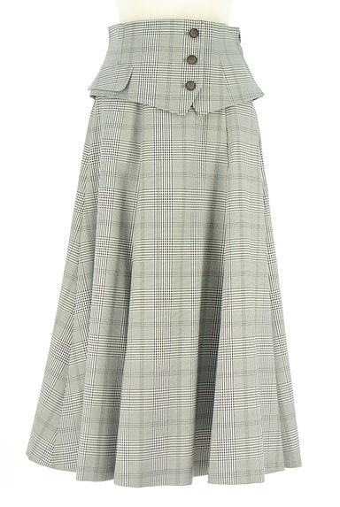 Apuweiser riche（アプワイザーリッシェ）の古着「コルセットベルト付きチェックロングスカート（ロングスカート・マキシスカート）」大画像１へ