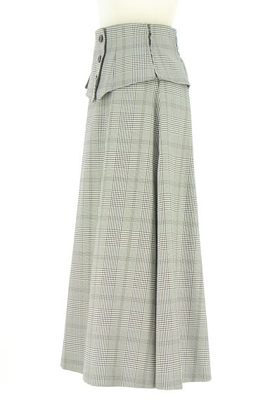 Apuweiser riche（アプワイザーリッシェ）の古着「コルセットベルト付きチェックロングスカート（ロングスカート・マキシスカート）」大画像３へ