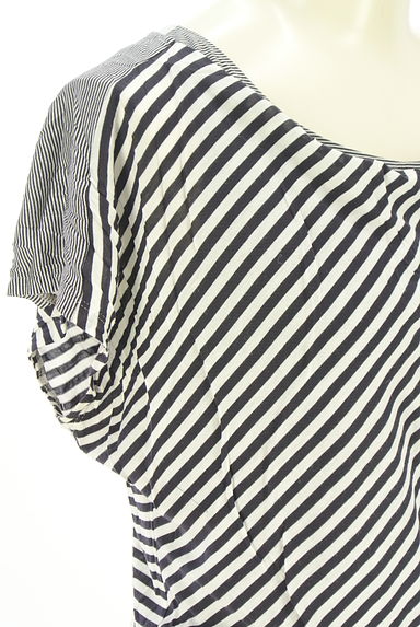 クリックで大画像表示 Reflect(リフレクト)の古着「ウエストゴム膝丈ボーダーワンピース(ワンピース・チュニック)」大画像4へ