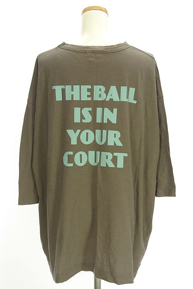 Samansa Mos2（サマンサモスモス）の古着「8分袖オーバーサイズロゴTシャツ（Ｔシャツ）」大画像２へ