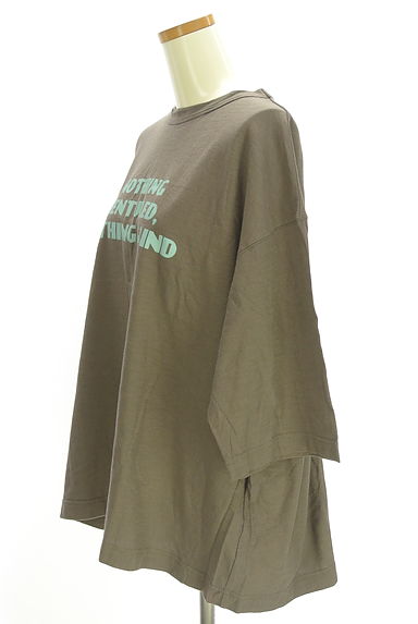 Samansa Mos2（サマンサモスモス）の古着「8分袖オーバーサイズロゴTシャツ（Ｔシャツ）」大画像３へ