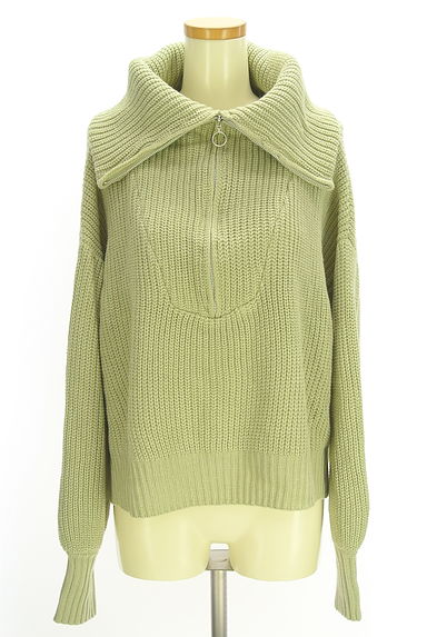 クリックで大画像表示 Samansa Mos2(サマンサモスモス)の古着「Samansa Mos2 blue ハーフジップニット(ニット)」大画像4へ