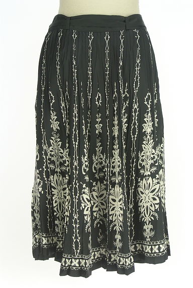 COMME CA（コムサ）の古着「ベルト付き花柄シワプリーツ膝丈スカート（スカート）」大画像２へ