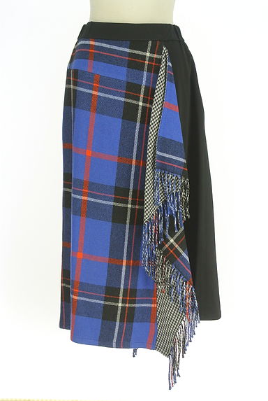 COMME CA（コムサ）の古着「Gabardine K.T ラップ風ミモレスカート（ロングスカート・マキシスカート）」大画像１へ