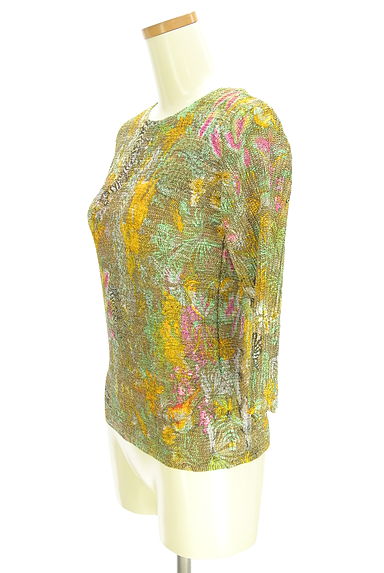 伊太利屋（イタリヤ）の古着「ラインストーン付きシワ加工ストレッチカットソー（カットソー・プルオーバー）」大画像３へ