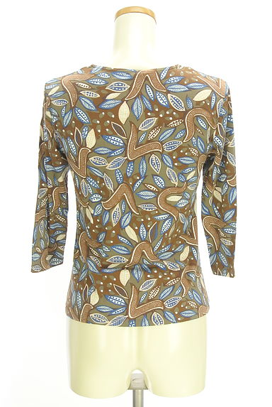 クリックで大画像表示 HIROKO KOSHINO(ヒロココシノ)の古着「7分袖フロントシャーリングカットソー(カットソー・プルオーバー)」大画像2へ