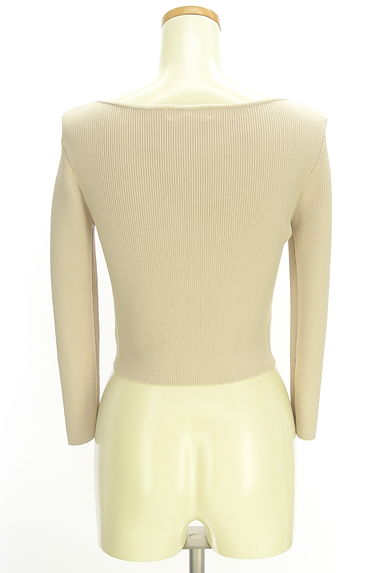 クリックで大画像表示 Apuweiser riche(アプワイザーリッシェ)の古着「クロップドリブニットカーディガン(カーディガン・ボレロ)」大画像2へ