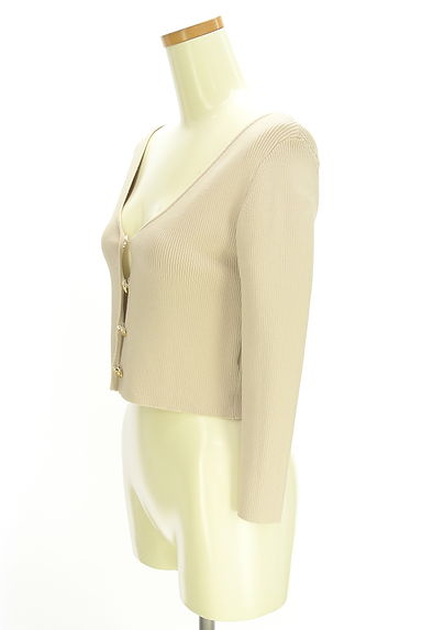 クリックで大画像表示 Apuweiser riche(アプワイザーリッシェ)の古着「クロップドリブニットカーディガン(カーディガン・ボレロ)」大画像3へ