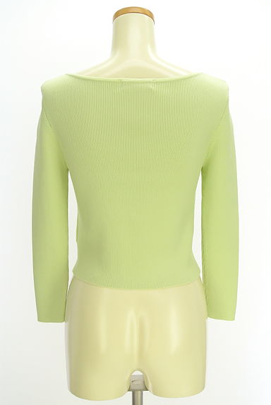 クリックで大画像表示 Apuweiser riche(アプワイザーリッシェ)の古着「クロップドリブニットカーディガン(カーディガン・ボレロ)」大画像2へ