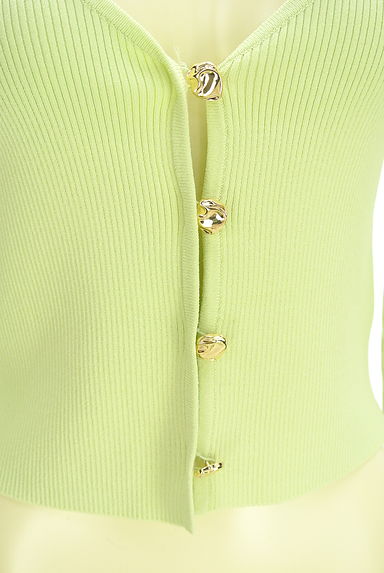 クリックで大画像表示 Apuweiser riche(アプワイザーリッシェ)の古着「クロップドリブニットカーディガン(カーディガン・ボレロ)」大画像4へ