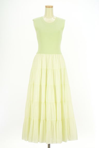 クリックで大画像表示 Apuweiser riche(アプワイザーリッシェ)の古着「異素材切替ティアードマキシワンピース(ワンピース・チュニック)」大画像1へ