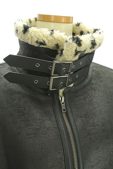 クリックで大画像表示 SLY(スライ)の古着「ダルメシアンボア切替スウェード調ジャケット(ブルゾン・スタジャン)」大画像4へ