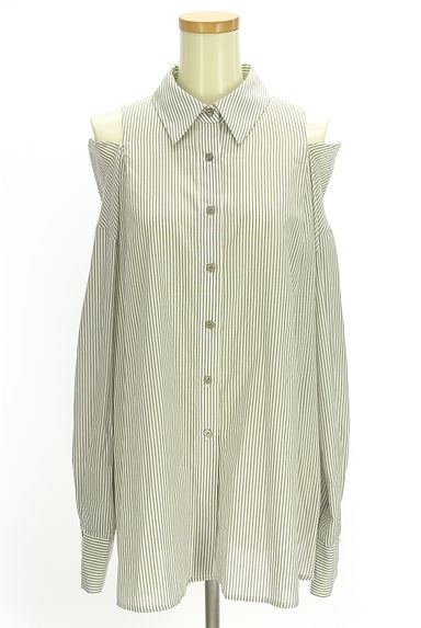 SLY（スライ）の古着「オープンショルダーミドル丈フレアシャツ（カジュアルシャツ）」大画像１へ