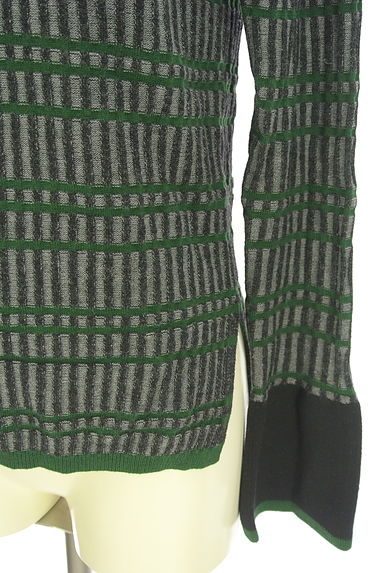 クリックで大画像表示 AZUL BY MOUSSY(アズールバイマウジー)の古着「キャンディスリーブチェックニット(ニット)」大画像5へ