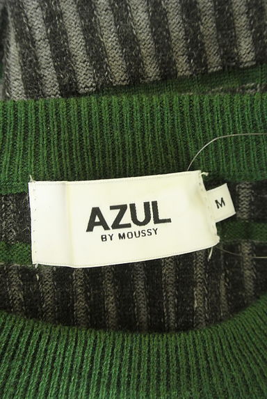 クリックで大画像表示 AZUL BY MOUSSY(アズールバイマウジー)の古着「キャンディスリーブチェックニット(ニット)」大画像6へ